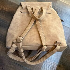 Vegan leather suede feel like back pack